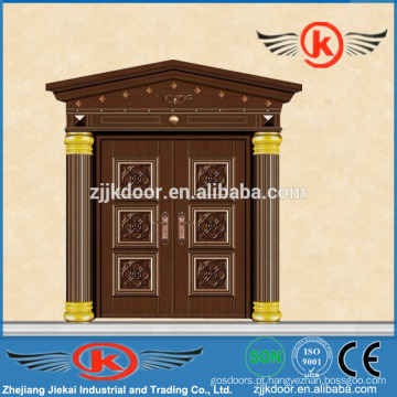 JK-C9036 design de casa exclusivo porta de segurança projeto de porta de arco de cobre